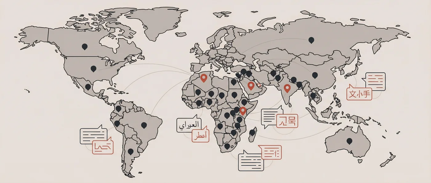 World map showing Terracotta deployment locations and multilingual support